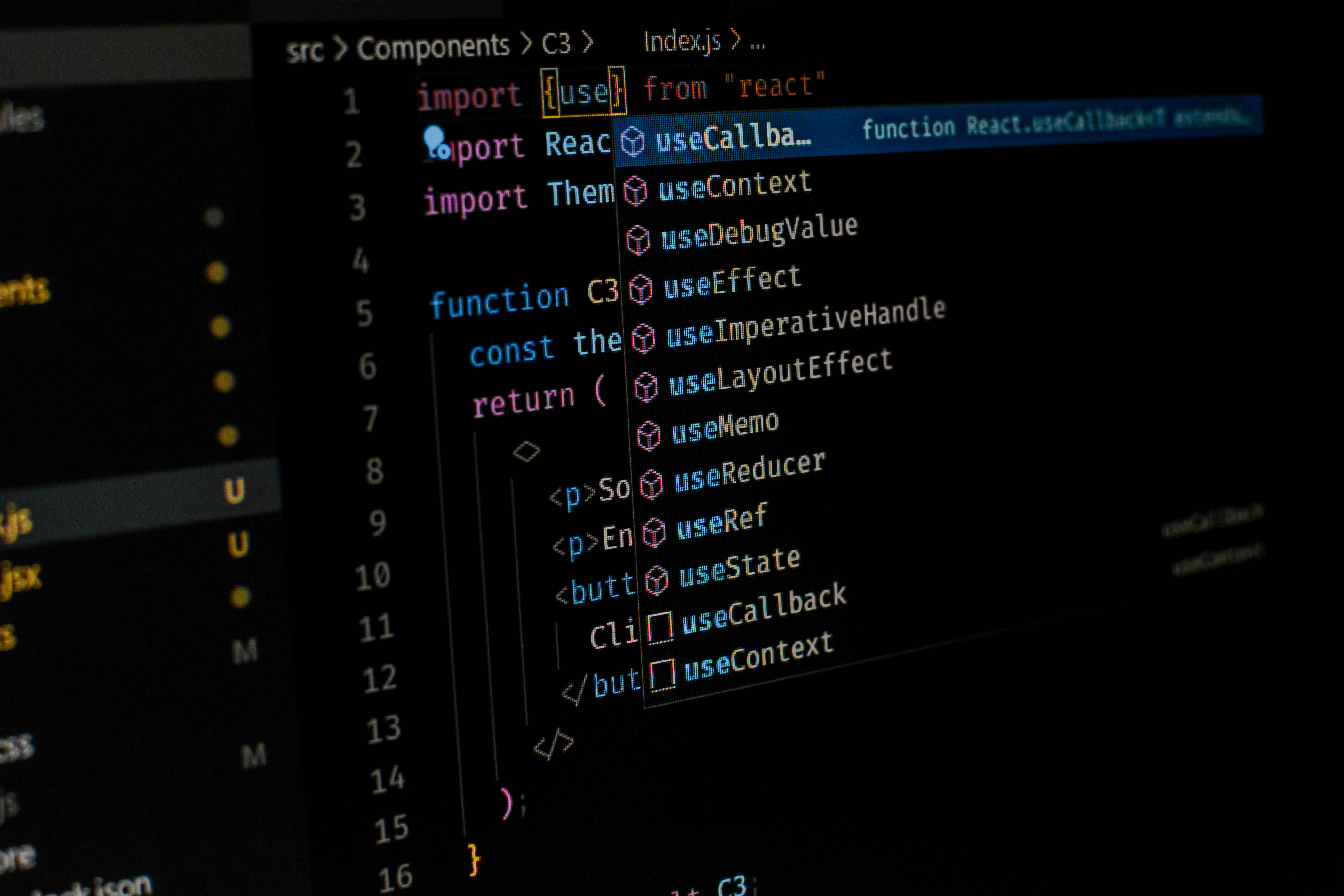 Modern website development workspace